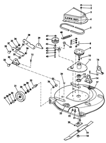 Rider Mower Pan 2 Diagram and Parts List for 2680A (200000001-299999999)(1972) Lawn Boy Snow Blower